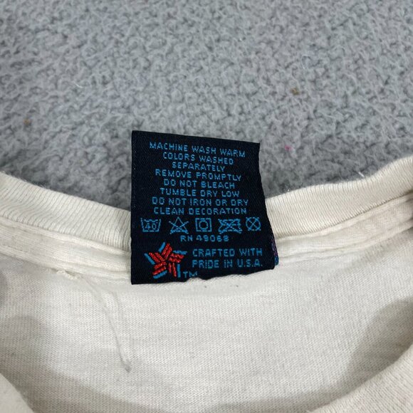 Vintage Camp Atterbury Shirt XL White Short Sleeve Military Graphic Tee - Picture 7 of 9